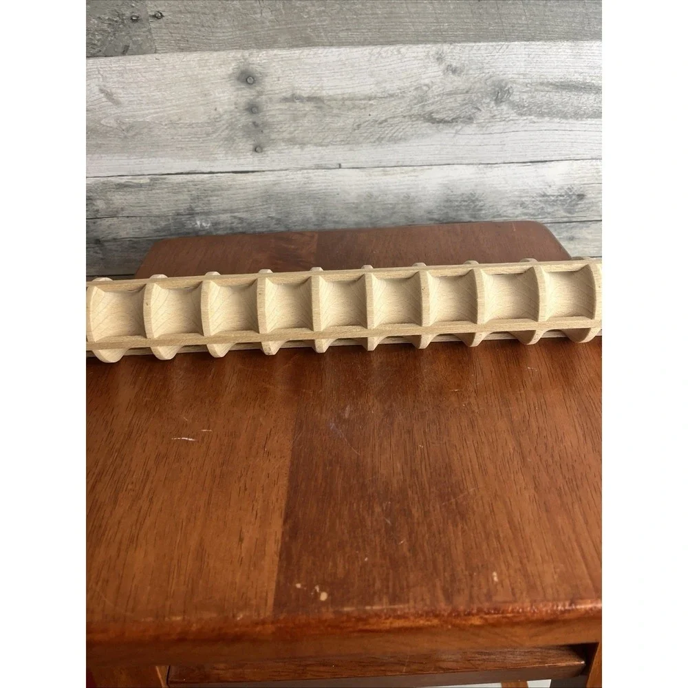 New RAVIOLI PASTA PRESS CUTTER 10 SLOT 4 ROW ROLLING PIN 20